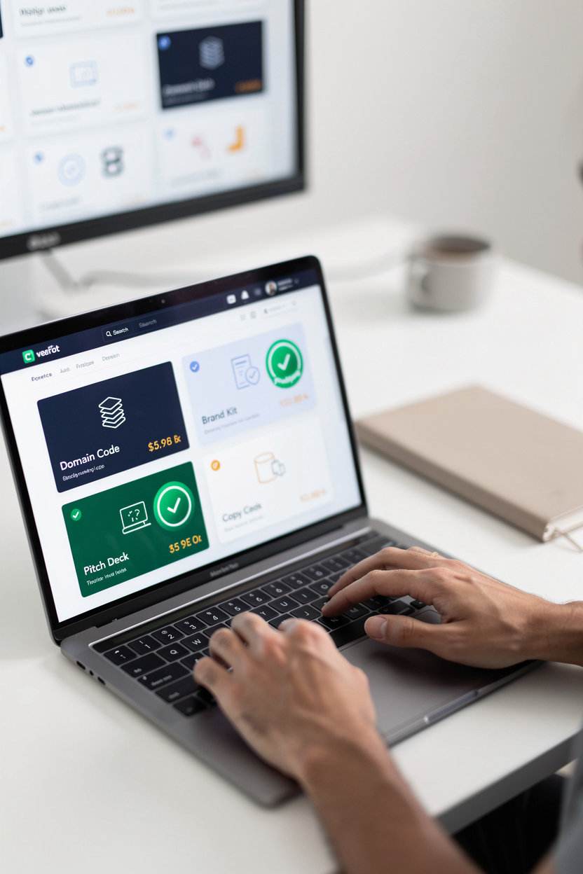 LapDog verified marketplace listings with assertion badges and real founder builds